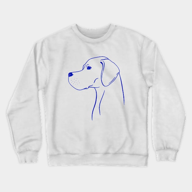 English Pointer (Light Blue and Blue) Crewneck Sweatshirt by illucalliart